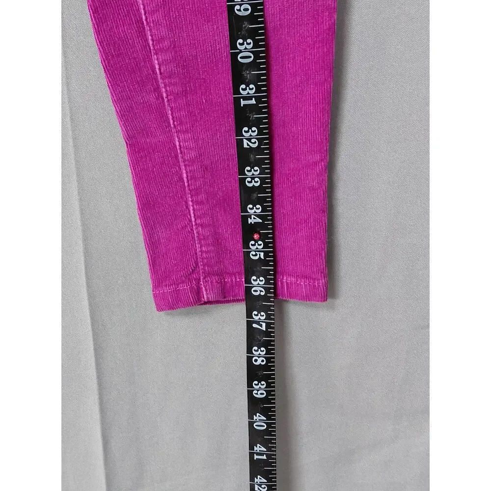 Levi's Pink Leggins Stretch Pants Women Slim Corduroy Size 25